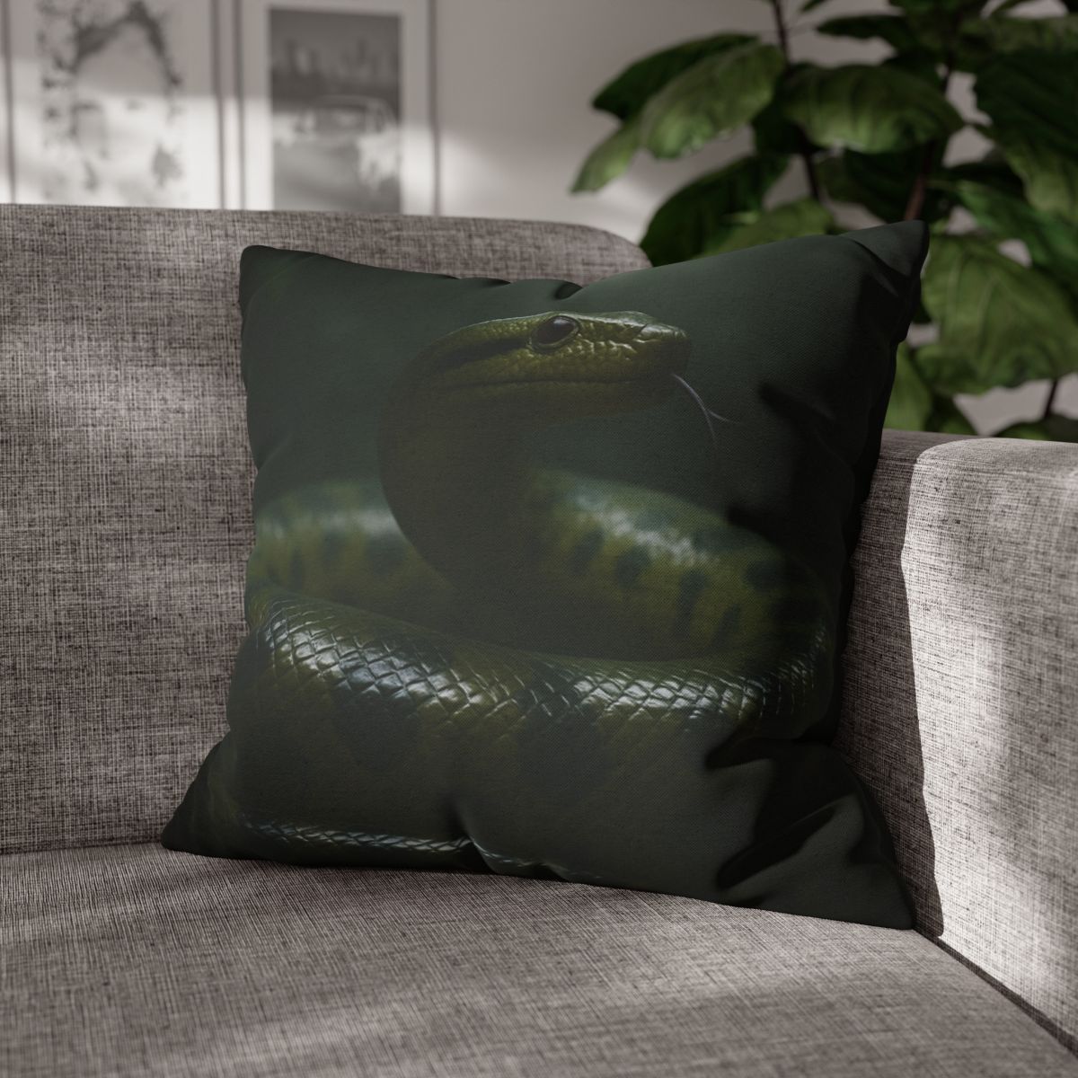 Starlit Coil Green Anaconda comfortable bedding pillow covers