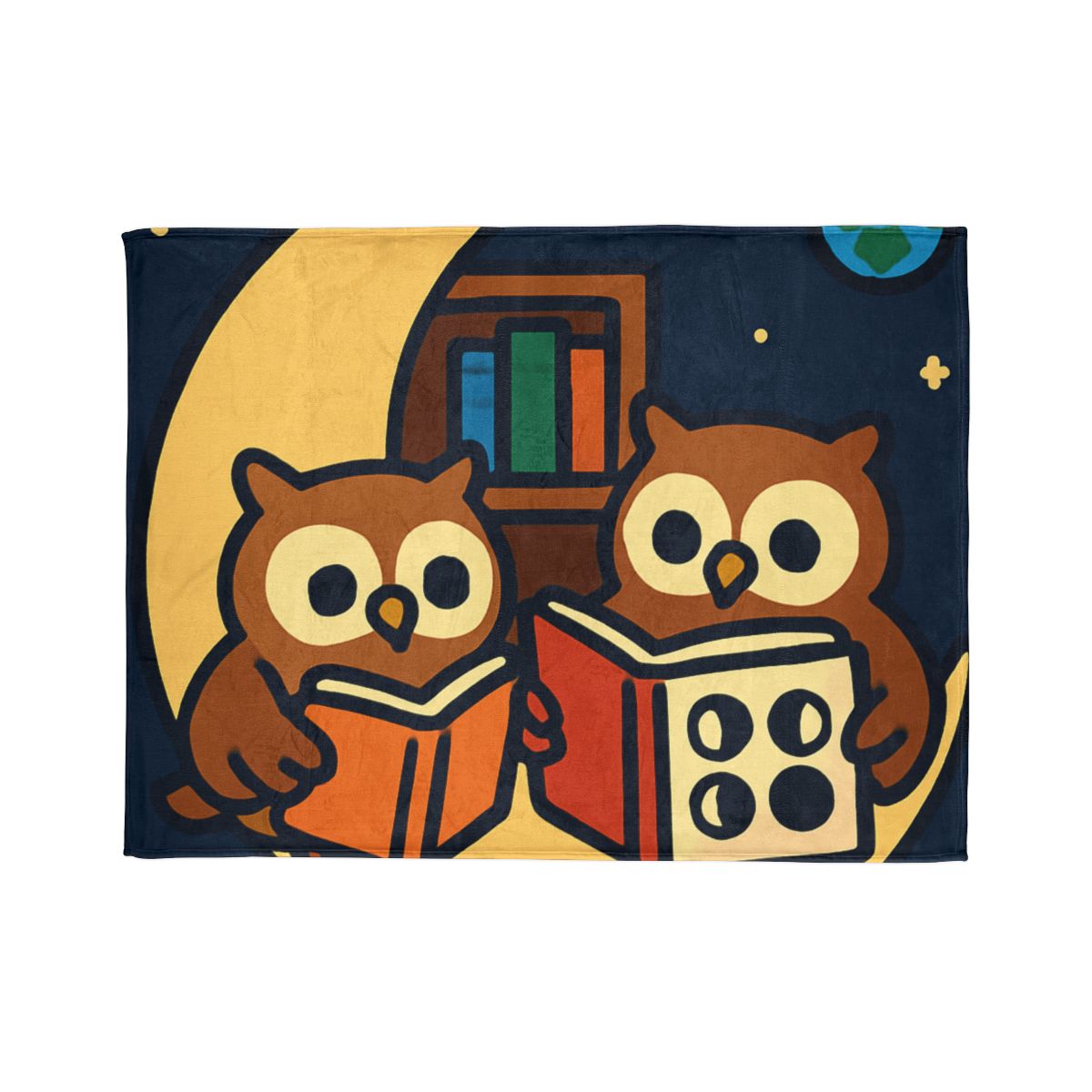 Lunar Library Owls soft fleece blankets