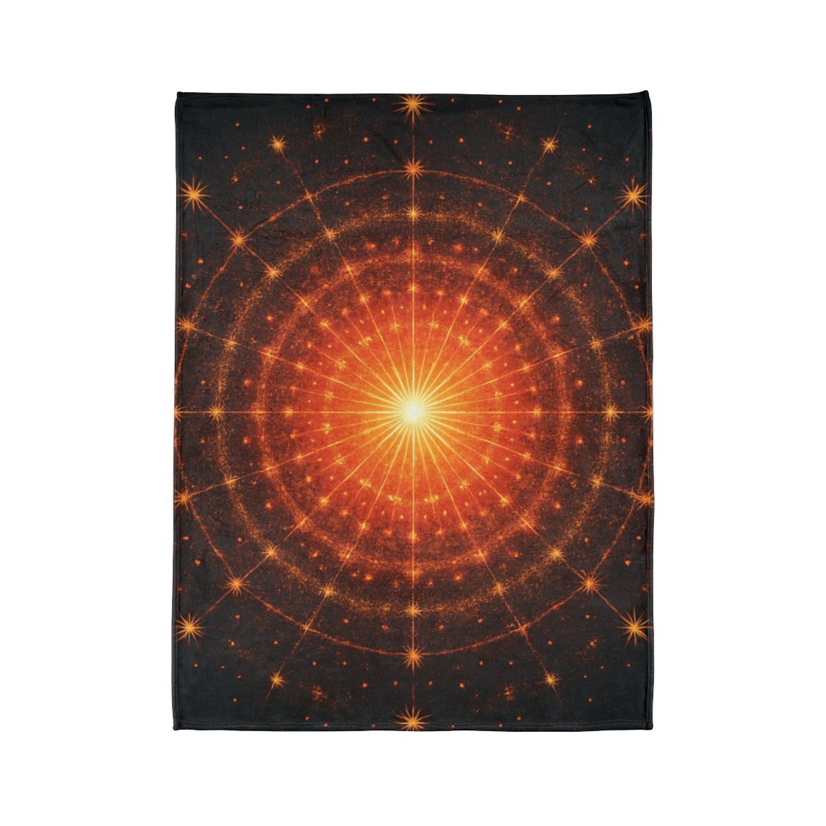 Photon Burst Mandala designer printed blankets