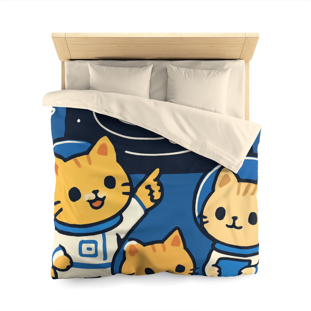 Space School For Curious Cats personalized bedding duvets
