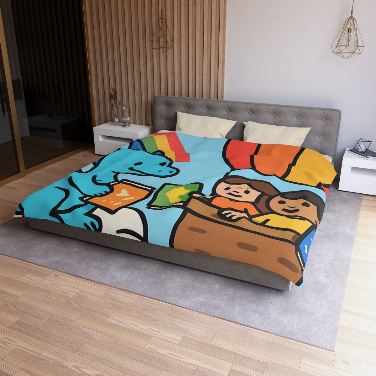 Cloud Library Run By A Gentle Dragon stylish duvet covers