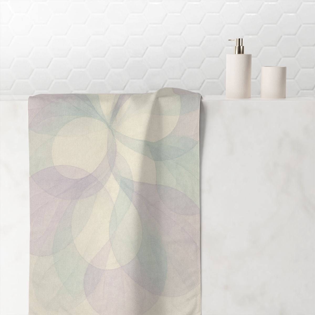 Bloom Halo Overlay personalized bath towels