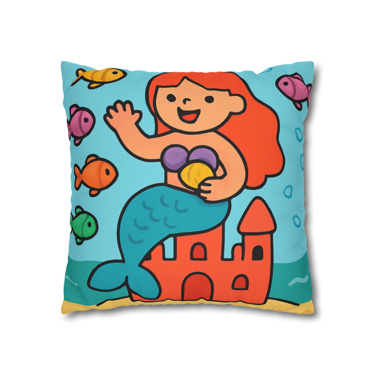 Coral Castle Mermaid trendy patterned pillow cases