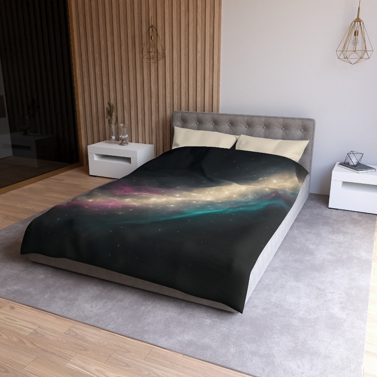 Radiant Flux Starstream personalized bedding duvets