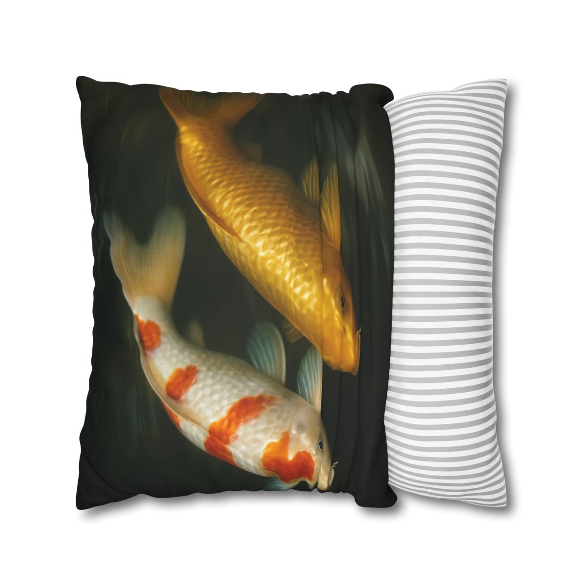 Golden Drift Koi Pair comfortable bedding pillow covers