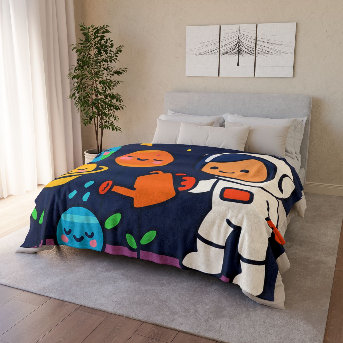 Galaxy Garden Of Friendly Planets warm winter blankets