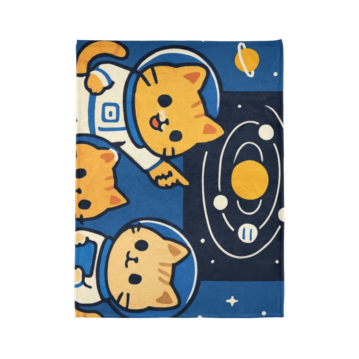 Space School For Curious Cats trendy patterned blankets