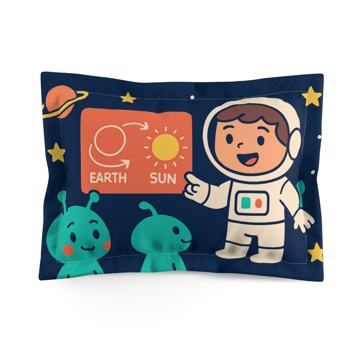 Comet Classroom On A Tiny Moon trendy accent pillows