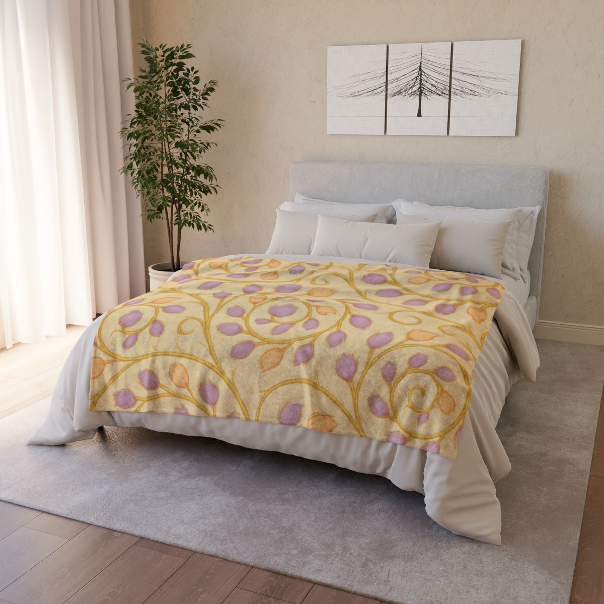 Bud Spiral Tapestry designer printed blankets