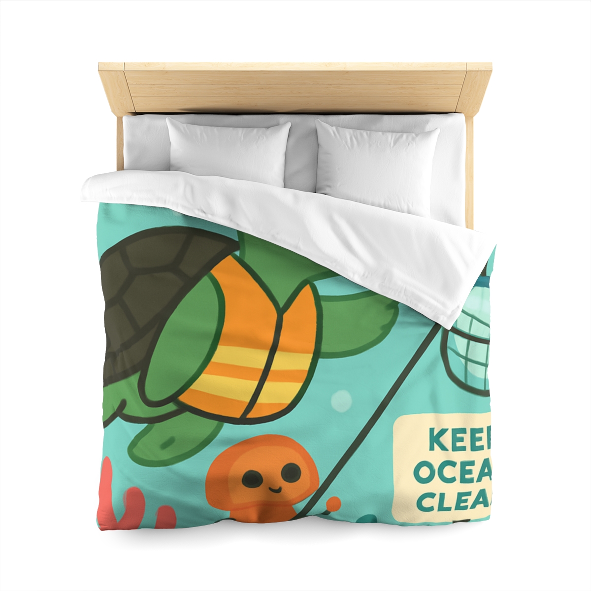 Coral Cleanup Turtle Patrol soft comforter duvets