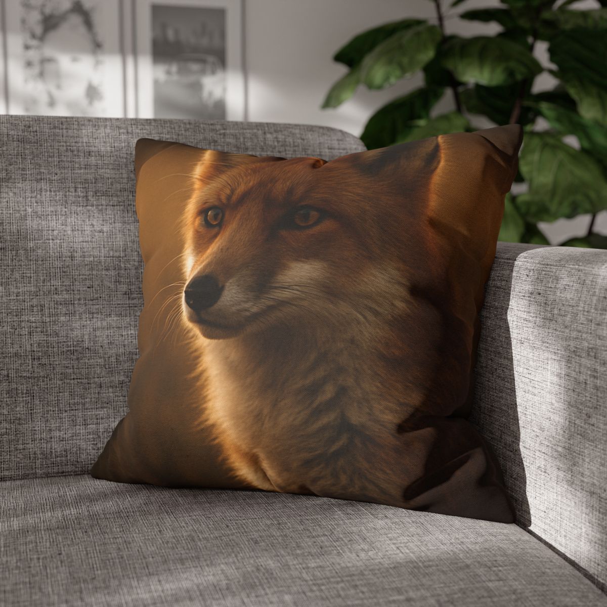 Crimson Whisper Red Fox comfortable bedding pillow covers