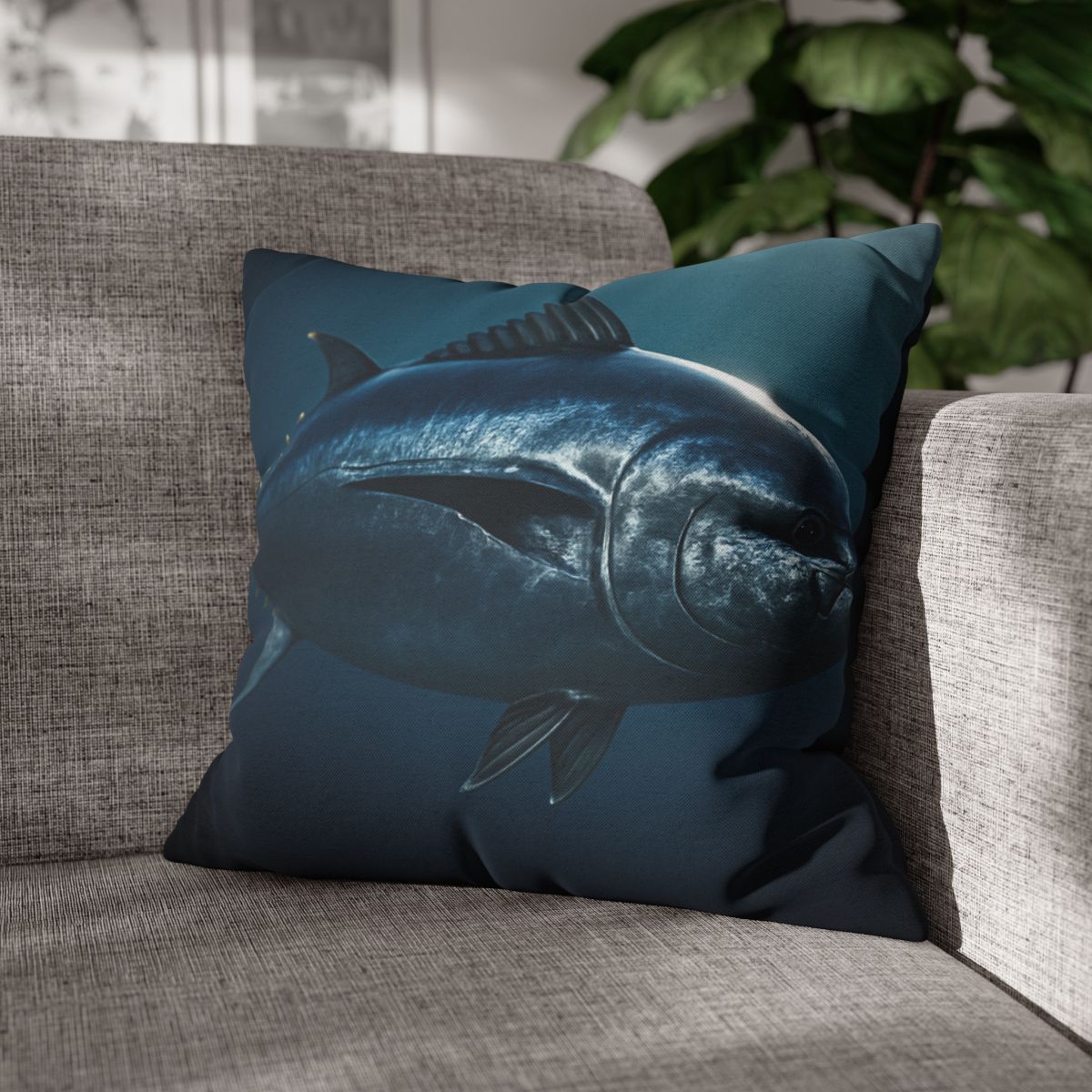 Glimmerfin Bluefin Tuna comfortable bedding pillow covers