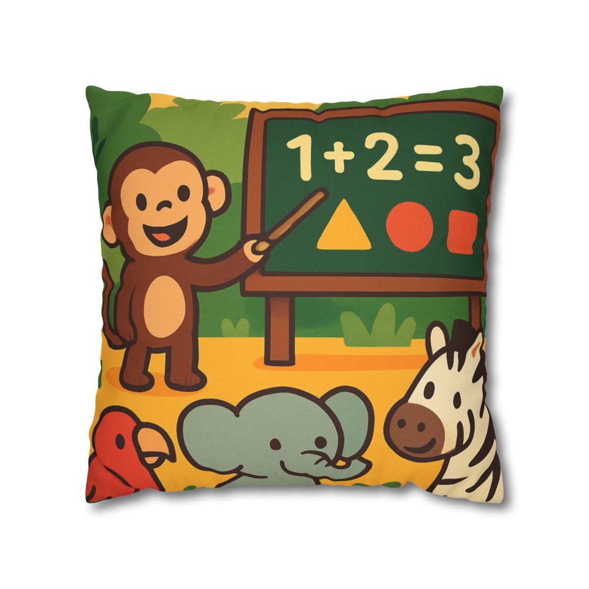 Jungle Math With Monkey And Friends trendy patterned pillow cases