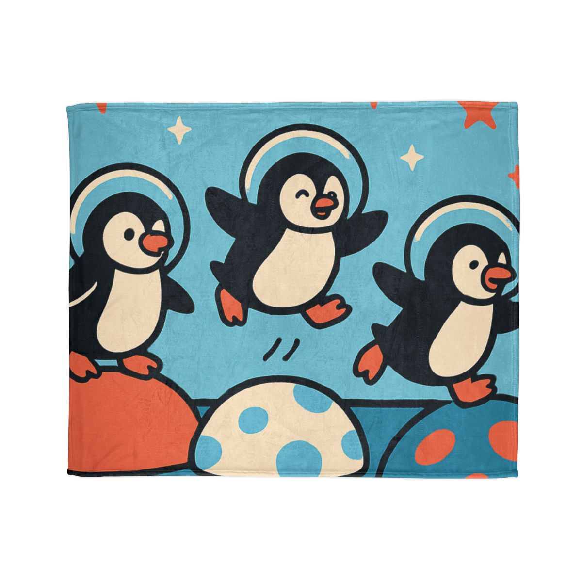 Planet Hopper Penguins custom blankets