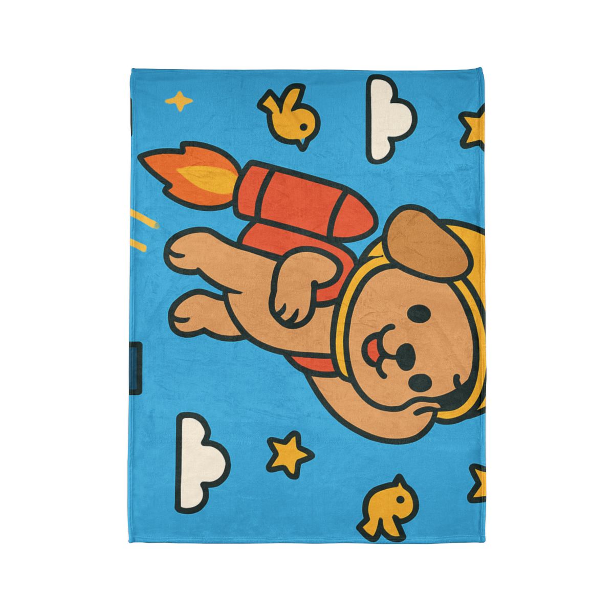 Rocket Puppy Patrol designer printed blankets