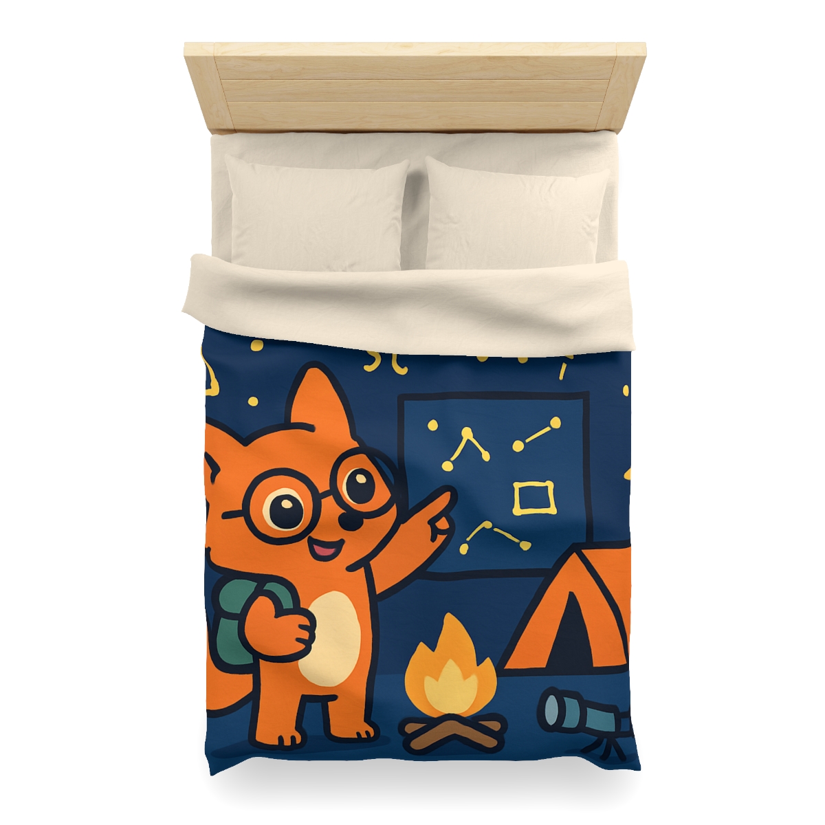 Constellation Camping With Fox Astronomer duvets for gifts