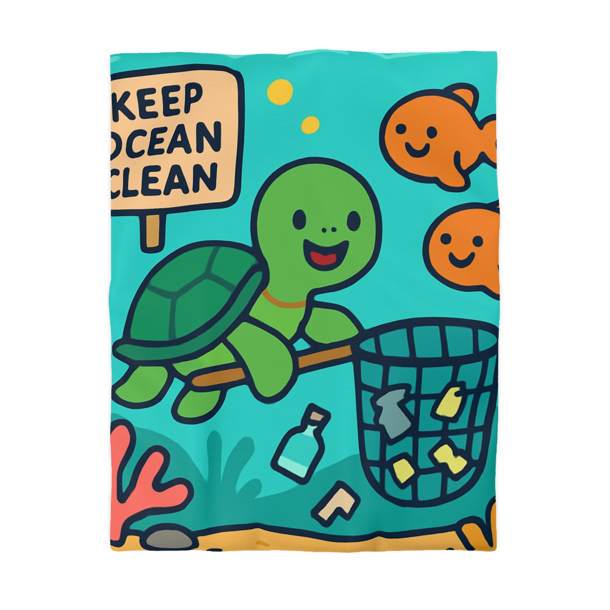 Coral Reef Clean Up Crew warm winter duvets