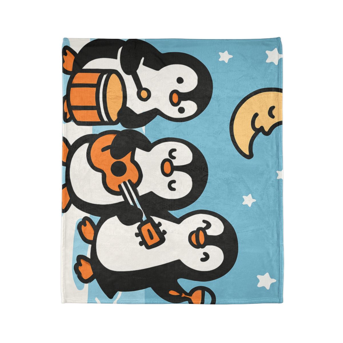Moonlit Penguin Band designer printed blankets