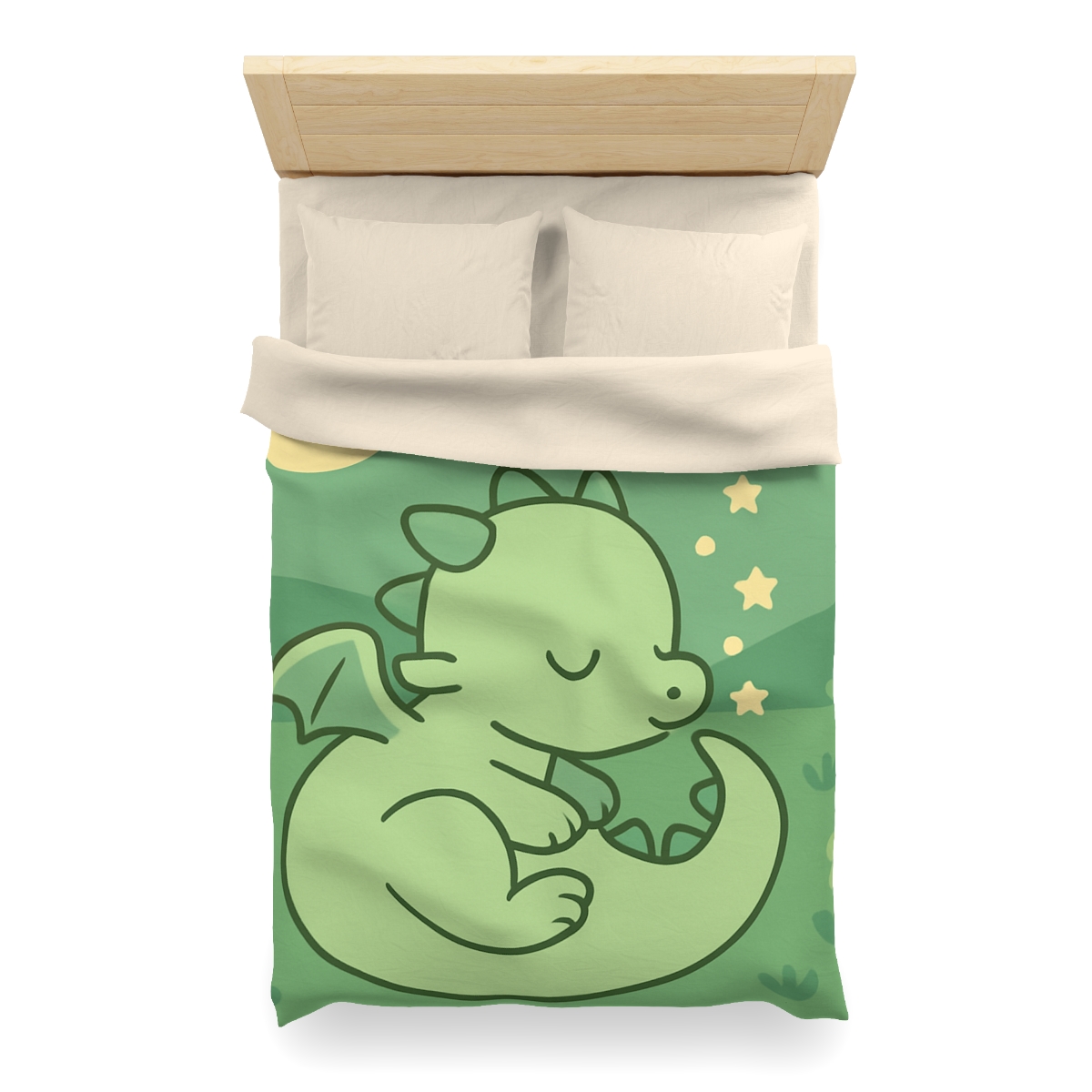 Moonlight Meadow Dragon personalized bedding duvets