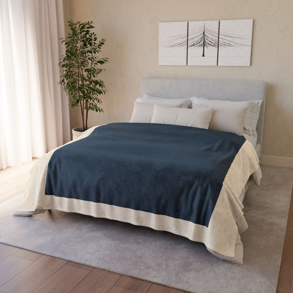 Diagonal Line And Square Balance decorative home blankets