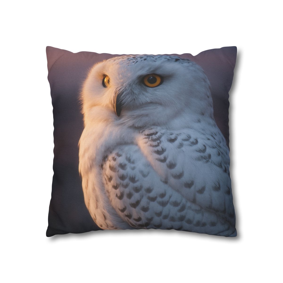 Twilight Watcher Snowy Owl trendy patterned pillow cases
