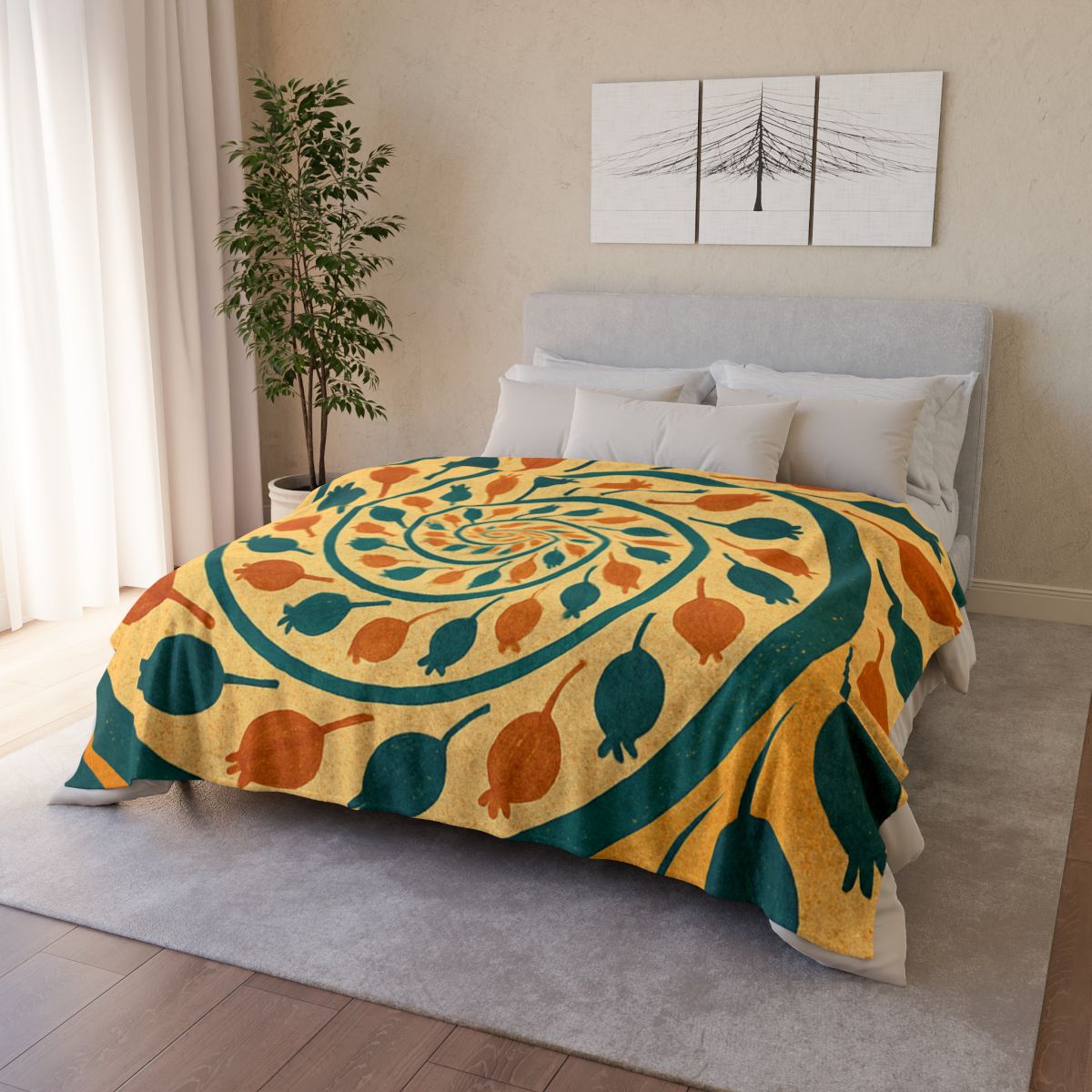 Spiral Seed Chorus decorative home blankets