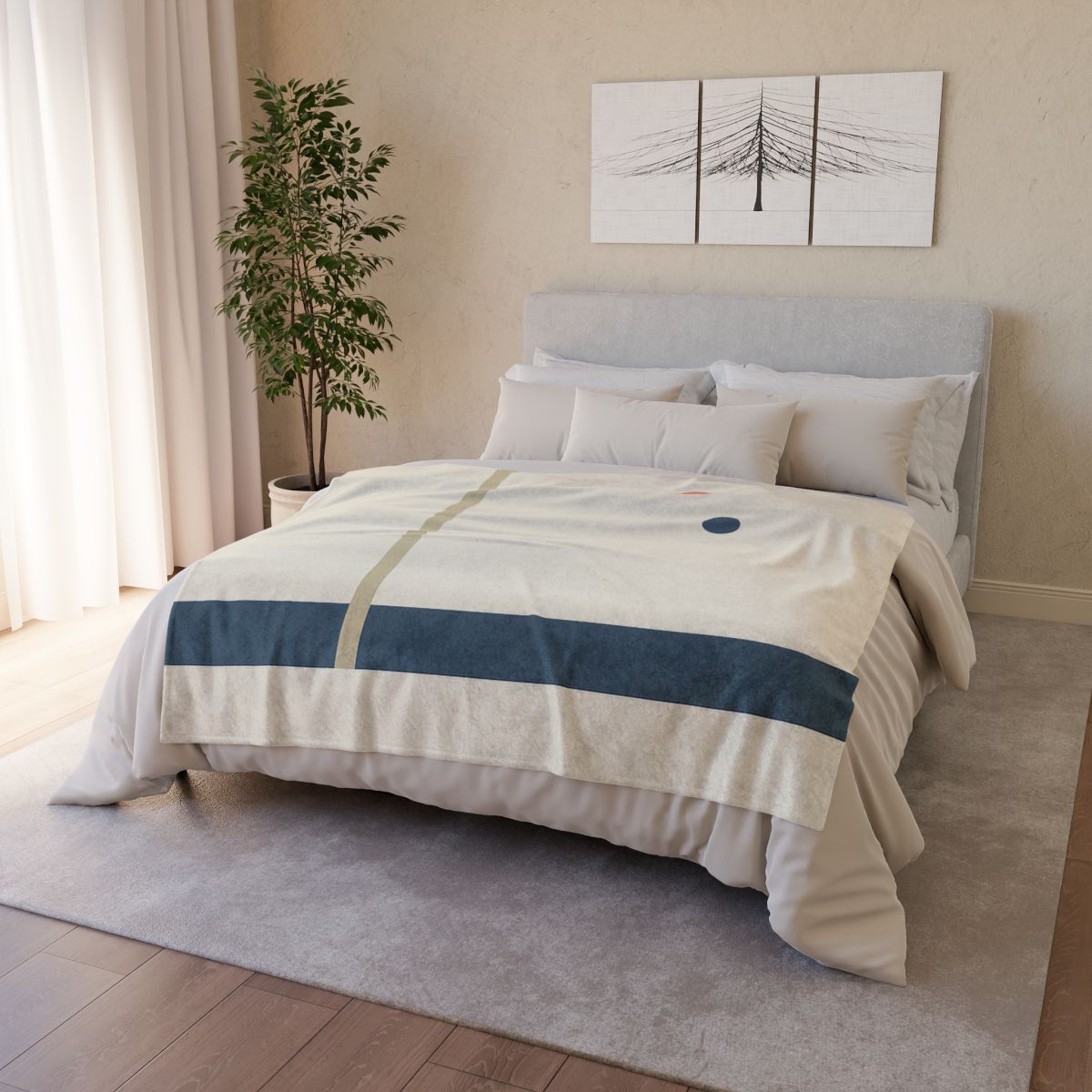 Low Horizon Bar And Tall Post stylish throw blankets