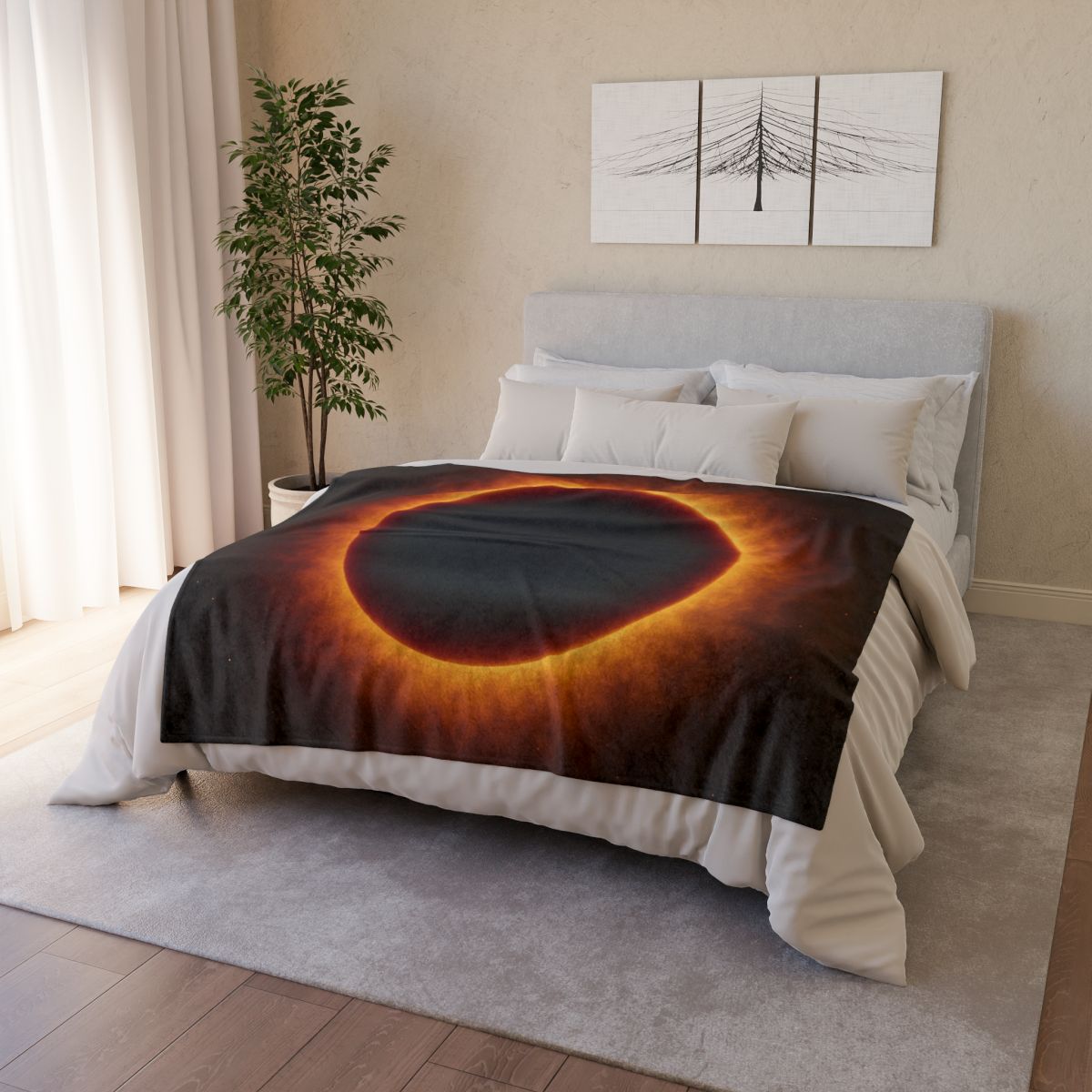 Event Horizon Velvet Bloom stylish throw blankets