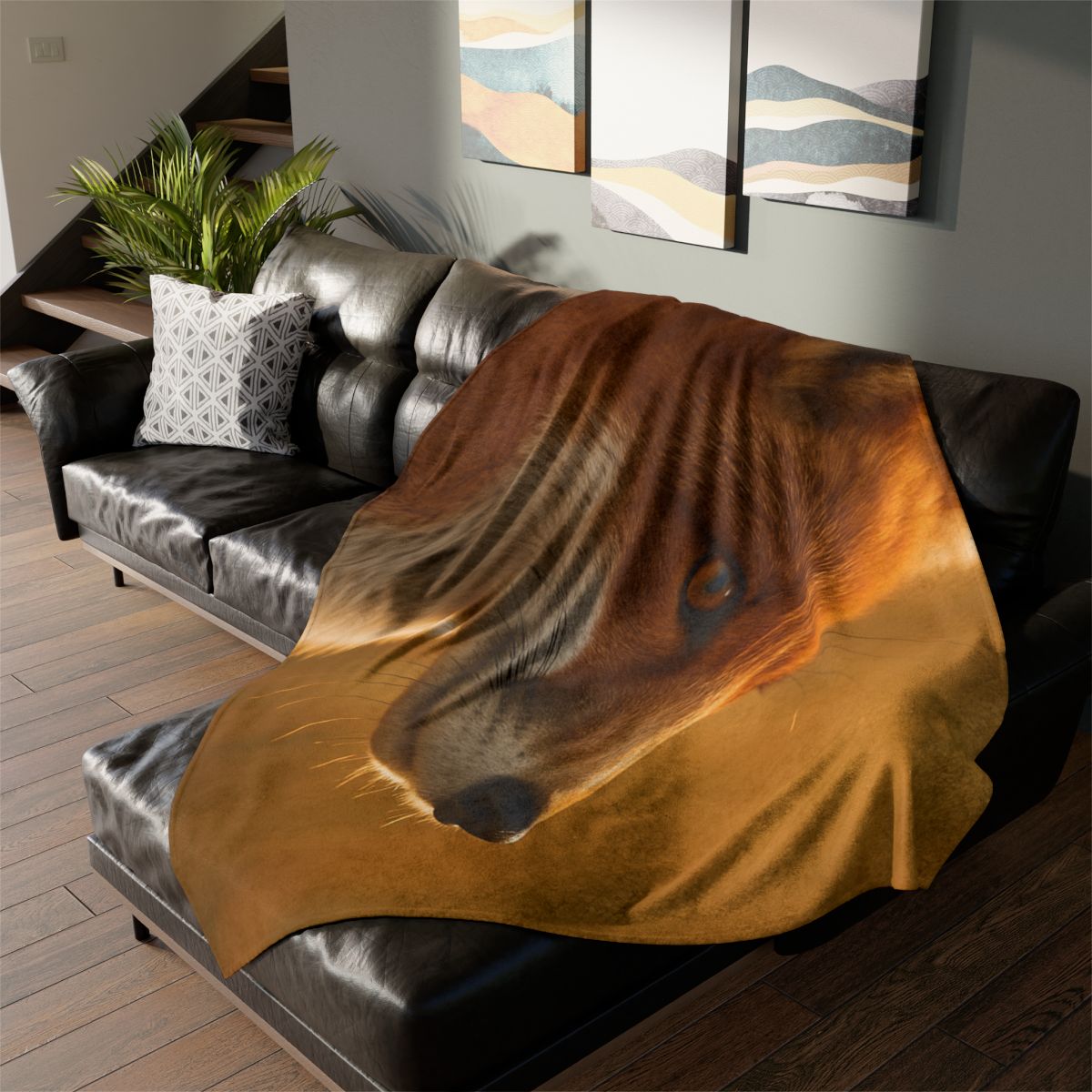 Amber Gaze Red Fox designer printed blankets