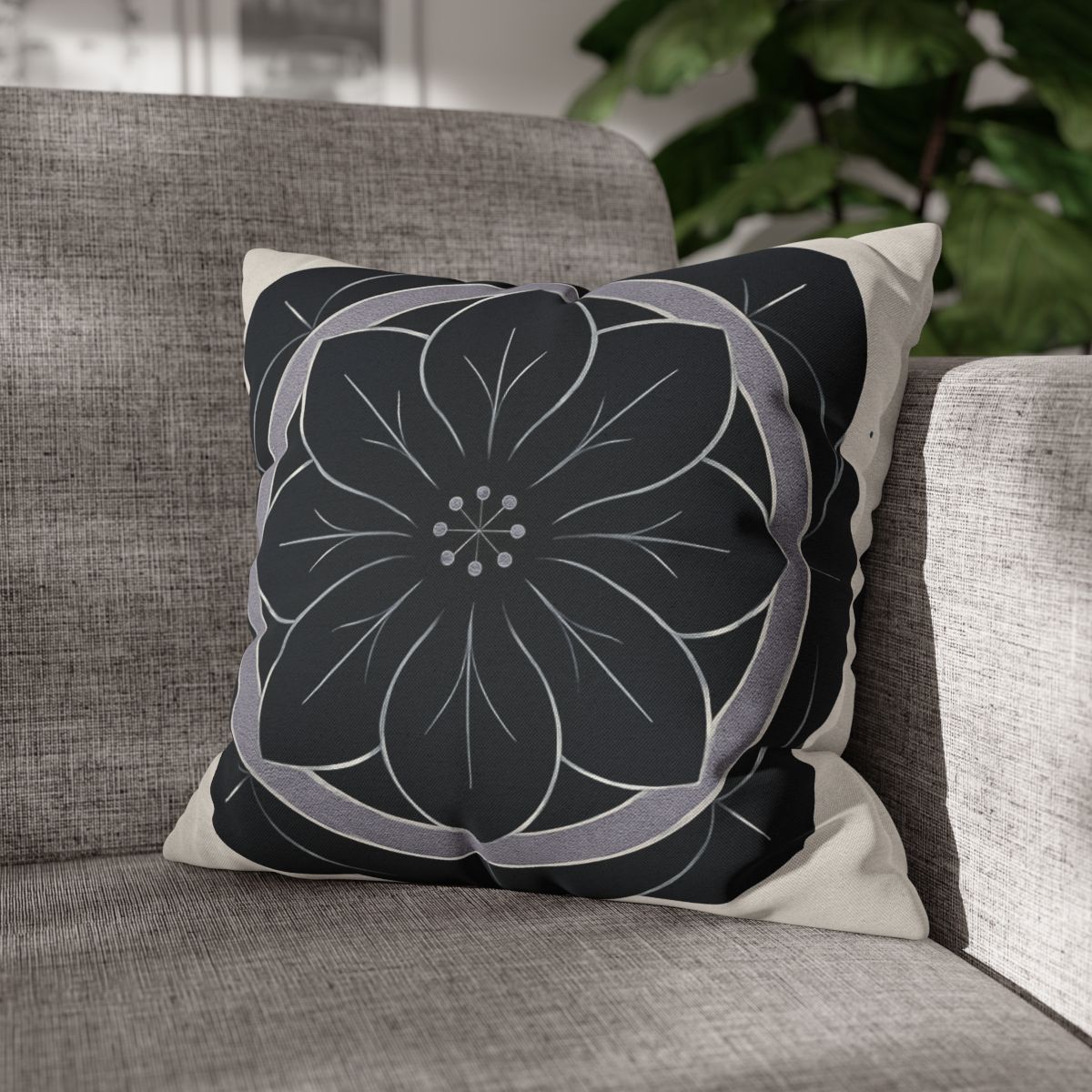 Petal Orbit Rosette personalized pillow covers