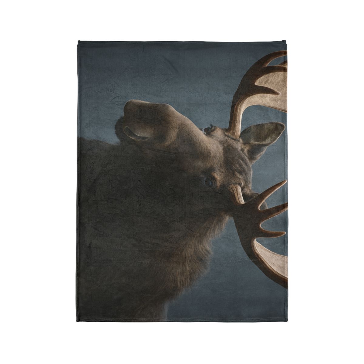 Quiet Titan Moose personalized cozy blankets