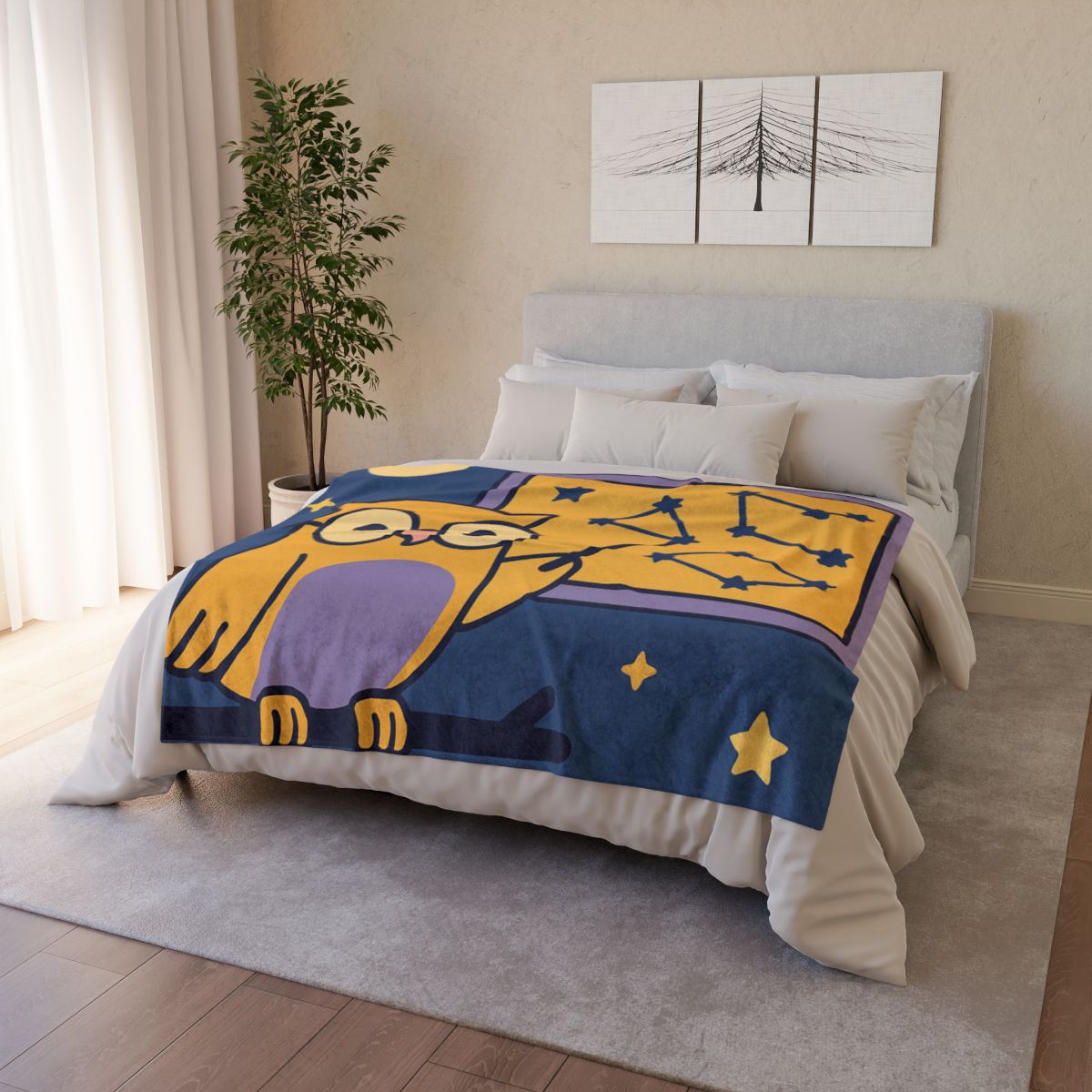 Moonlit Owl Classroom personalized cozy blankets
