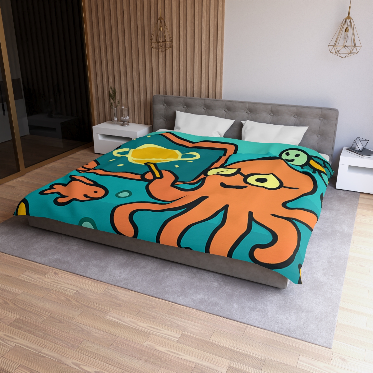 Cosmic Coral Reef Classroom custom duvets