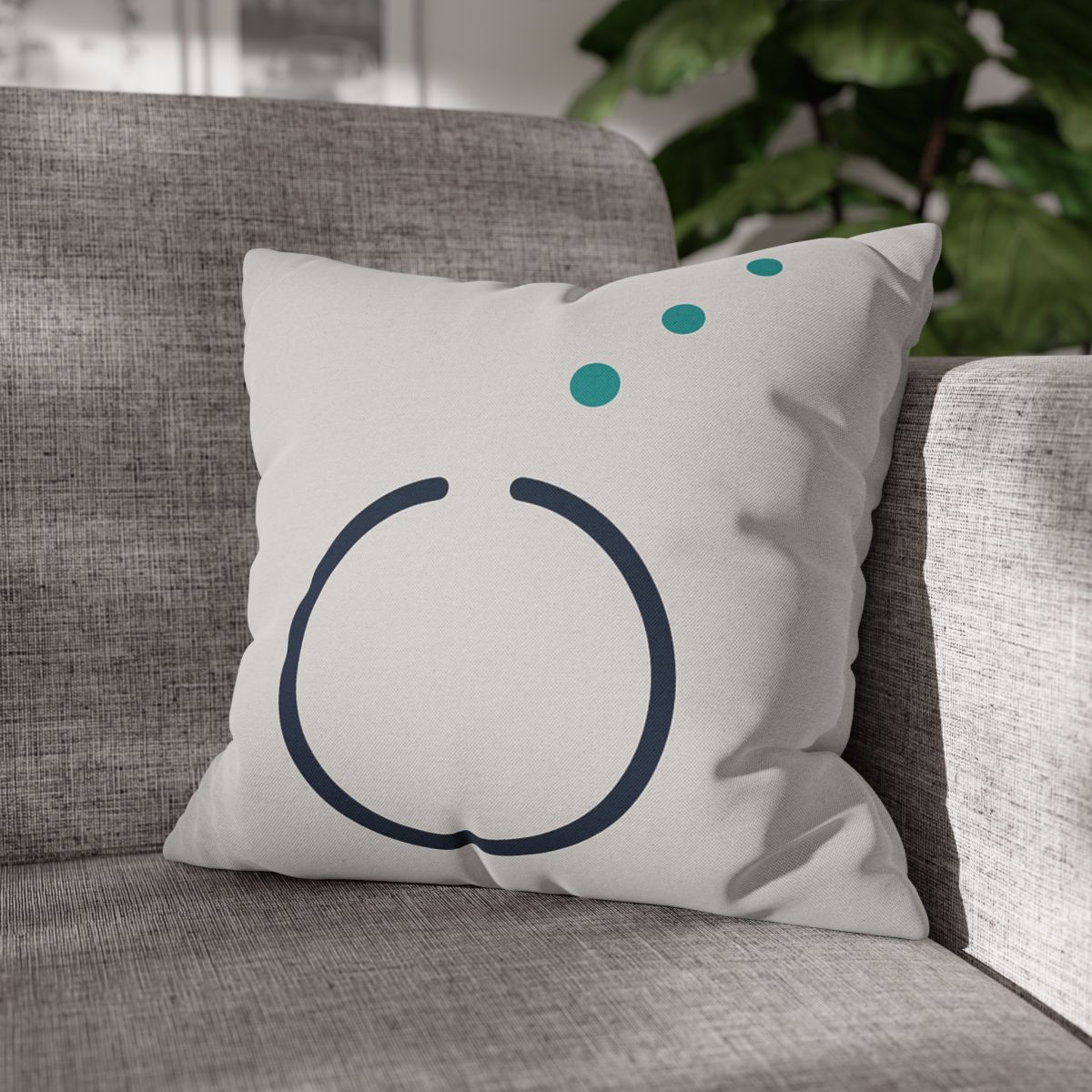 Split Ring And Ascending Dots stylish decorative pillowcases