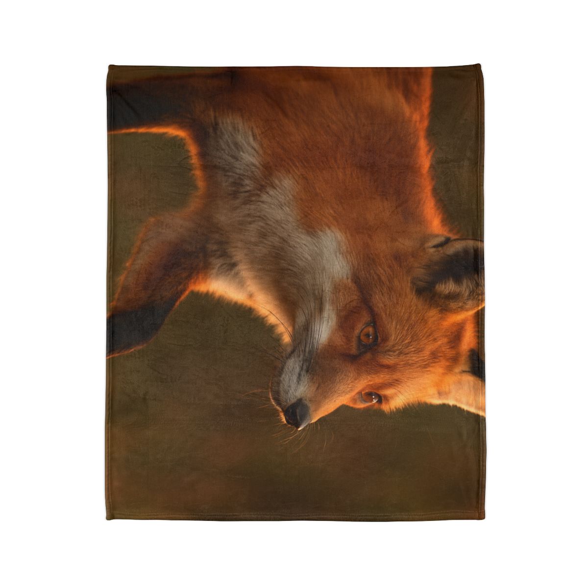 Crimson Whisper Red Fox decorative home blankets