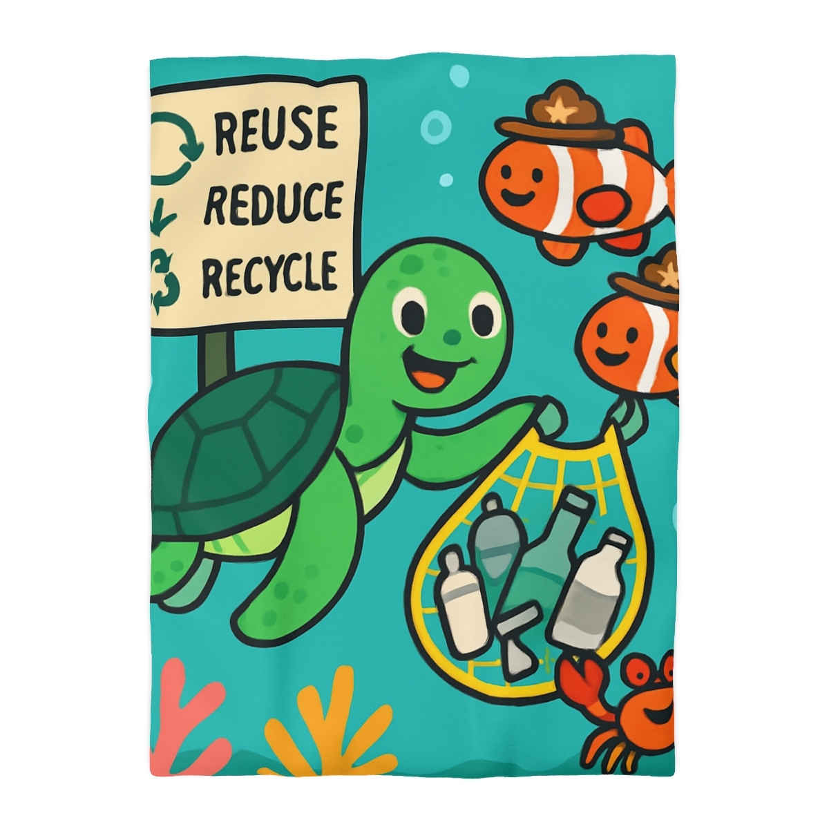 Coral Reef Recycling Rangers custom duvets