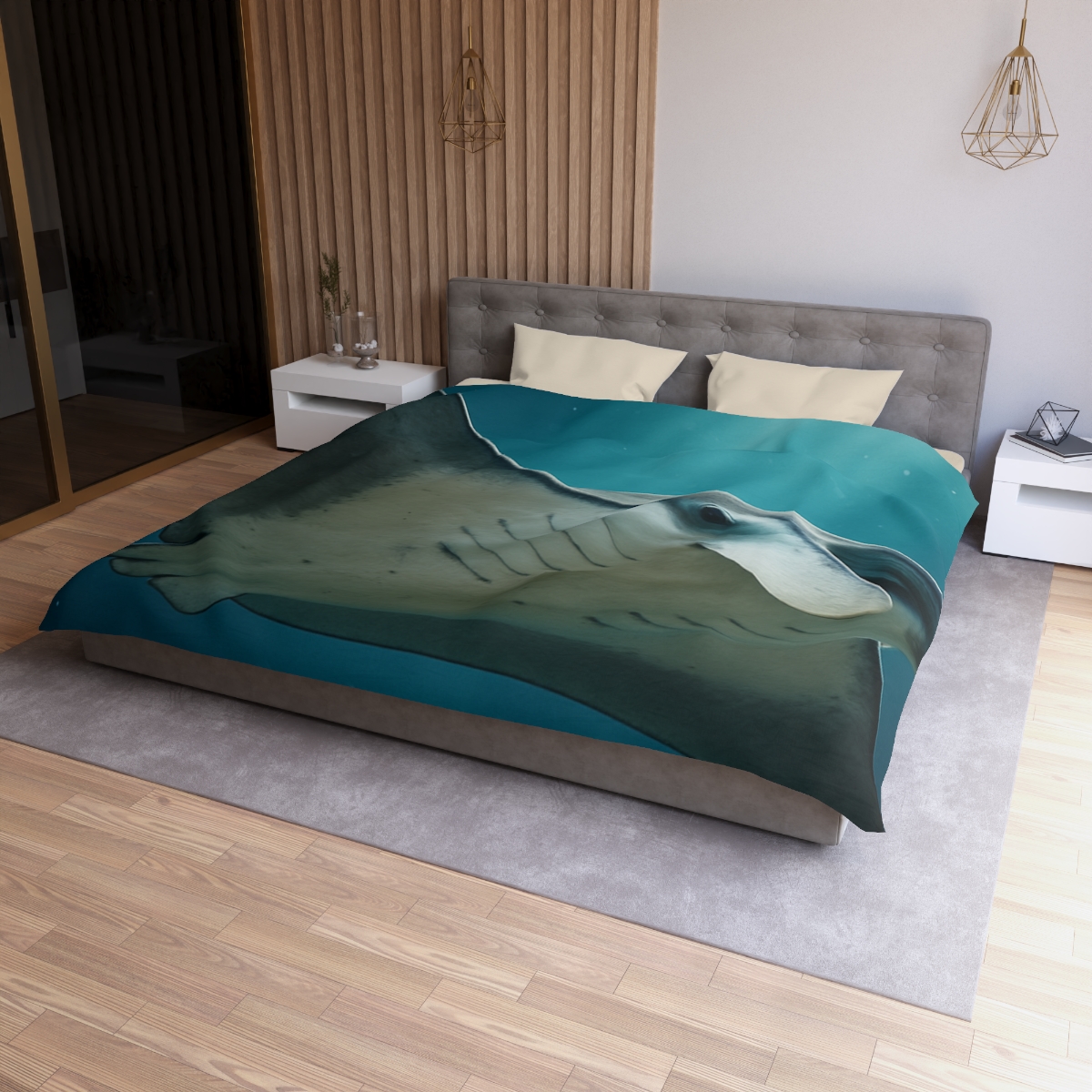 Silk Wing Drift Manta Ray personalized bedding duvets