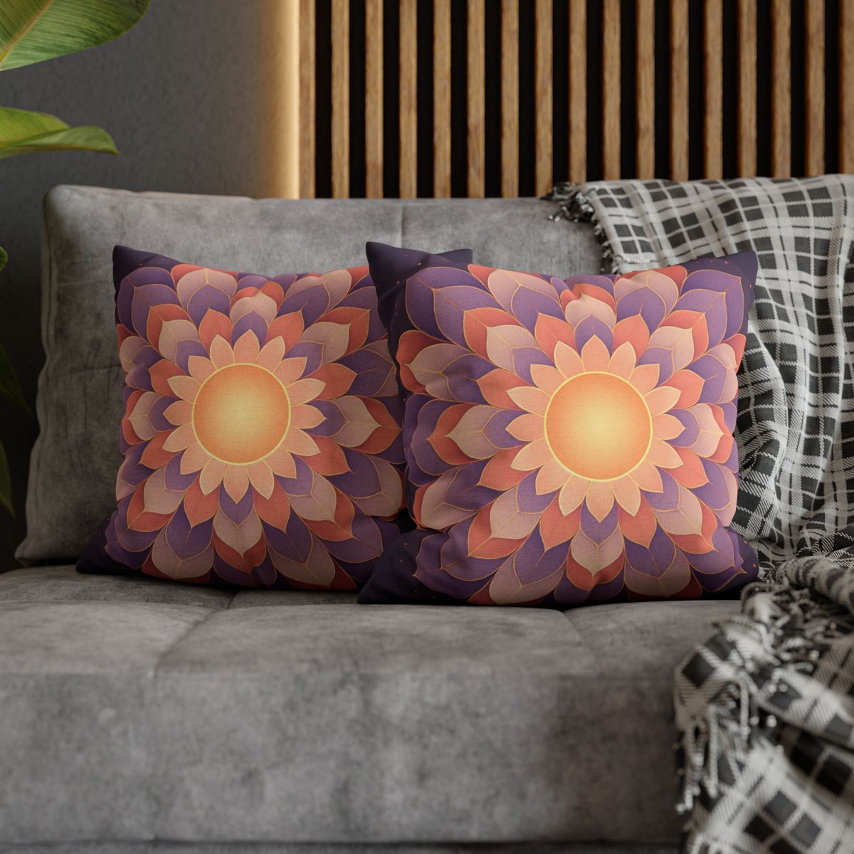 Petal Halo Mandala Drift unique gift pillow cases