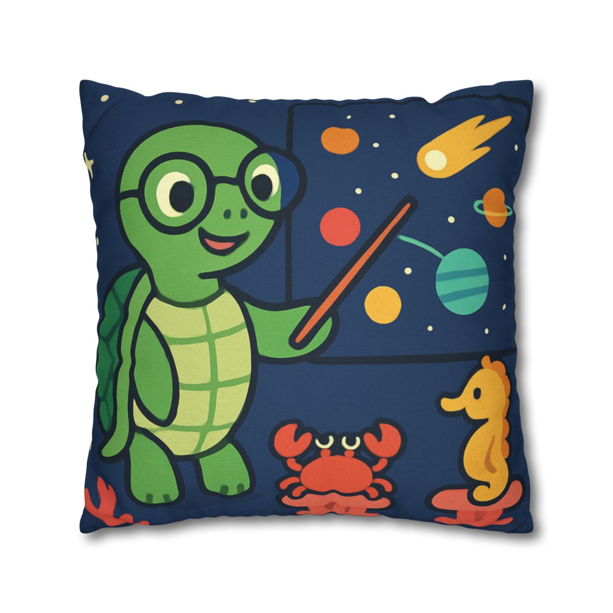 Comet Classroom Turtle personalized pillow covers