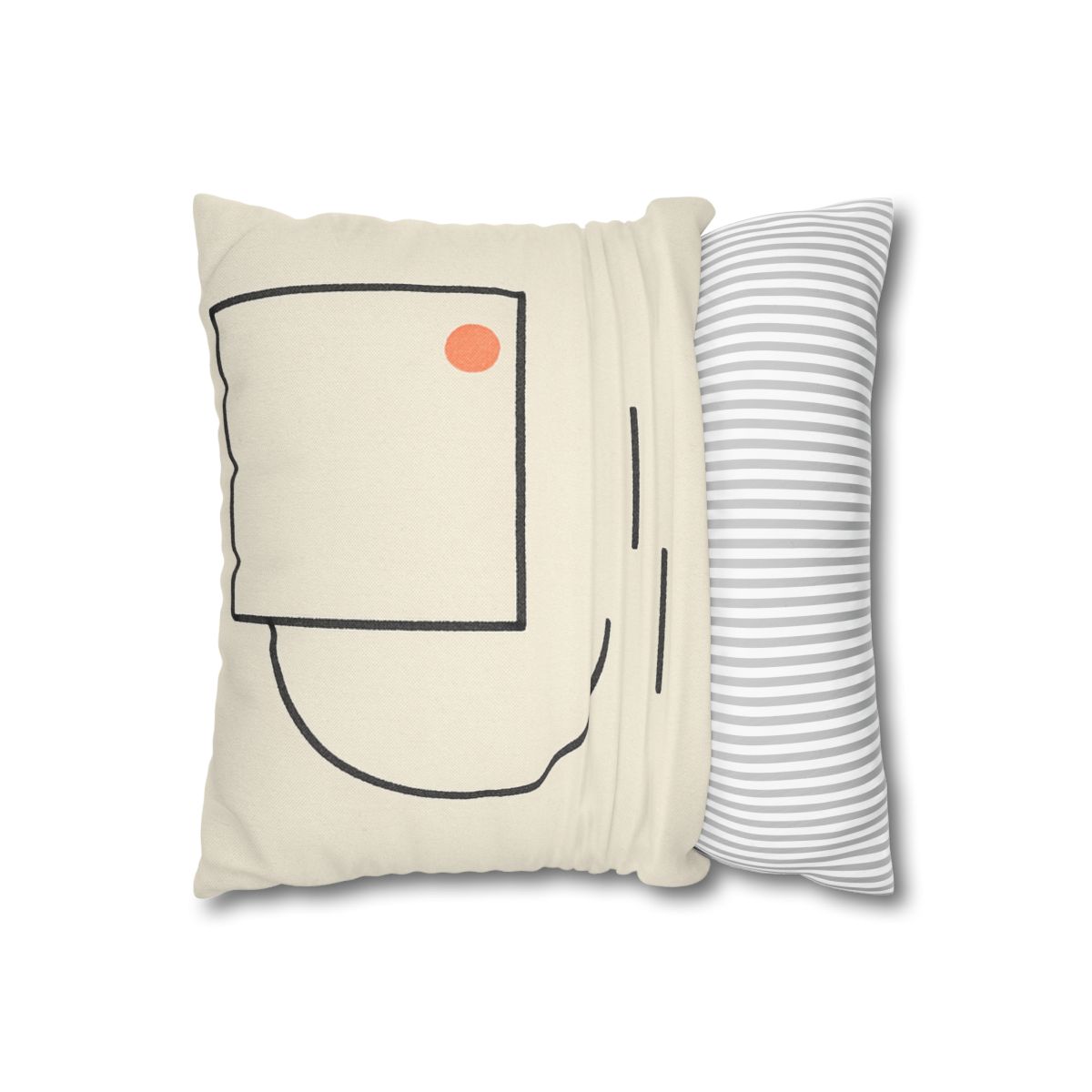 Offset Frame With Leaning Arc soft cotton pillow cases