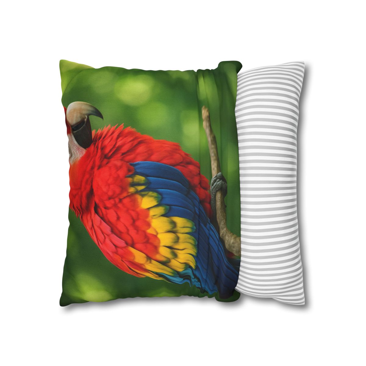 Color Storm Scarlet Macaw personalized pillow covers