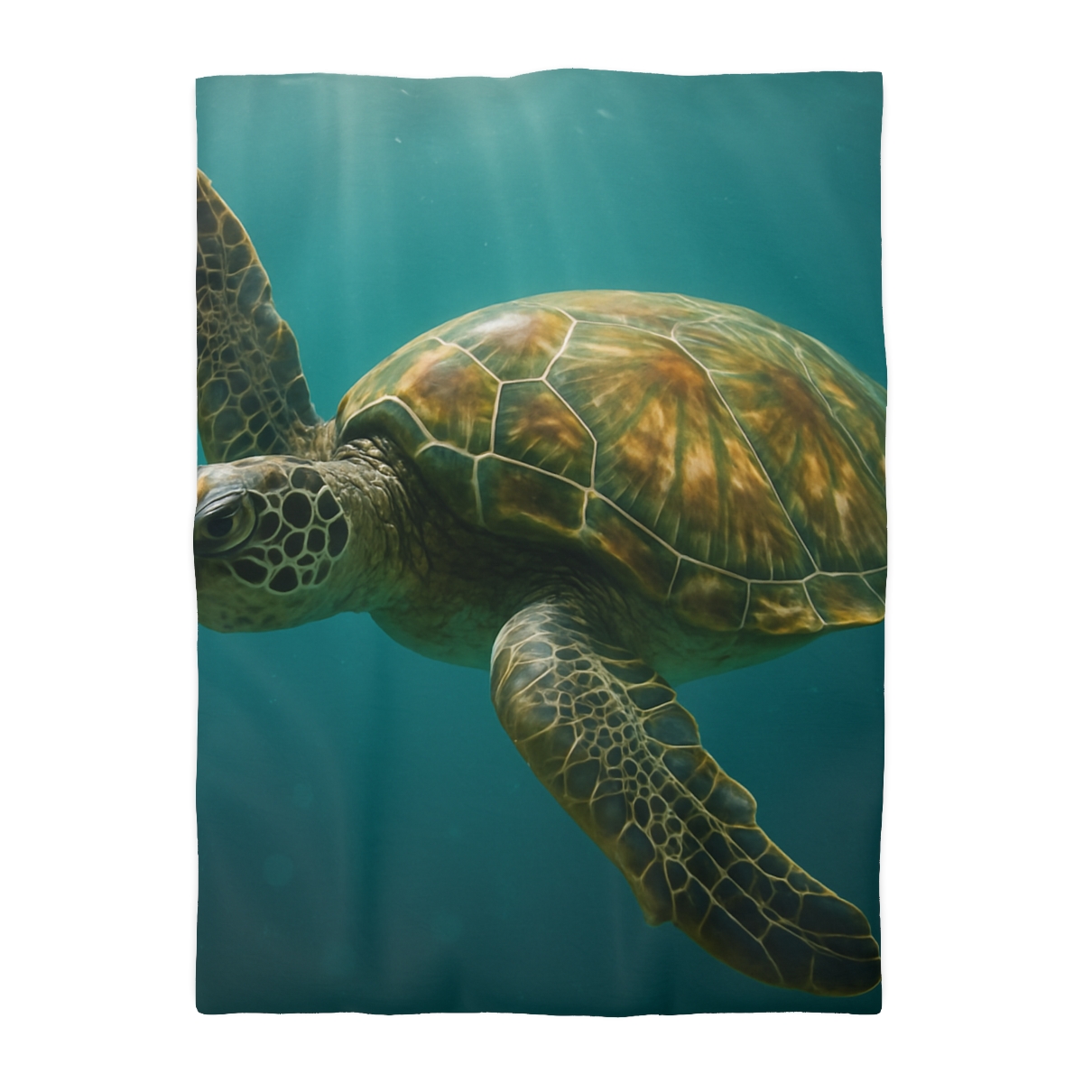 Gilded Drift Green Sea Turtle stylish duvet covers