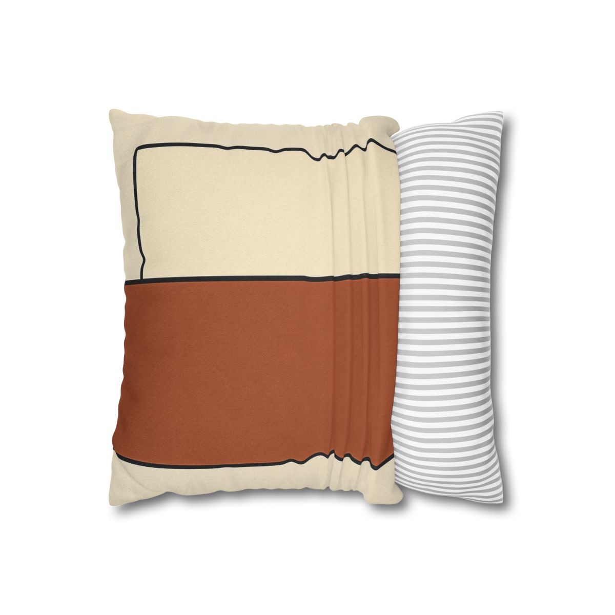 Offset Rectangle Pairing designer print pillow cases