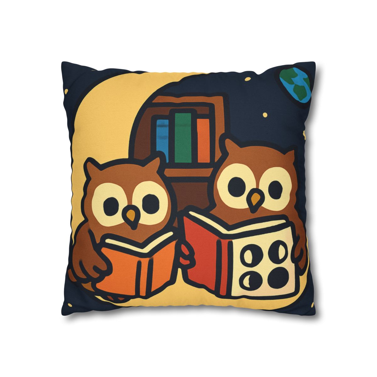Lunar Library Owls custom pillow cases