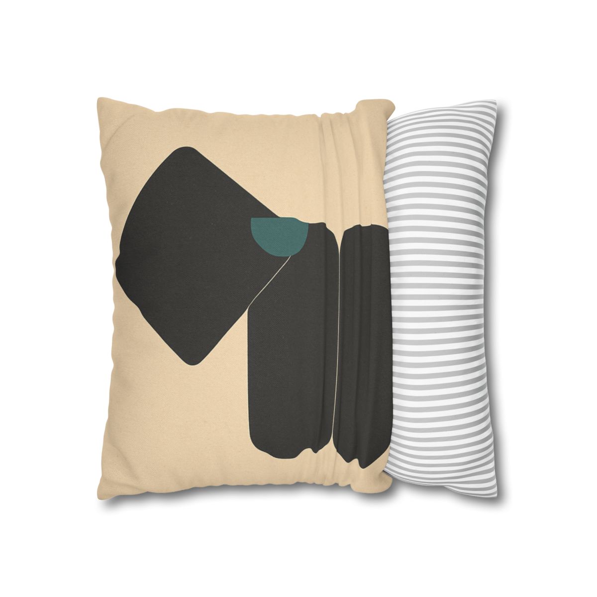 Quiet Triad With Crescent Accent designer print pillow cases