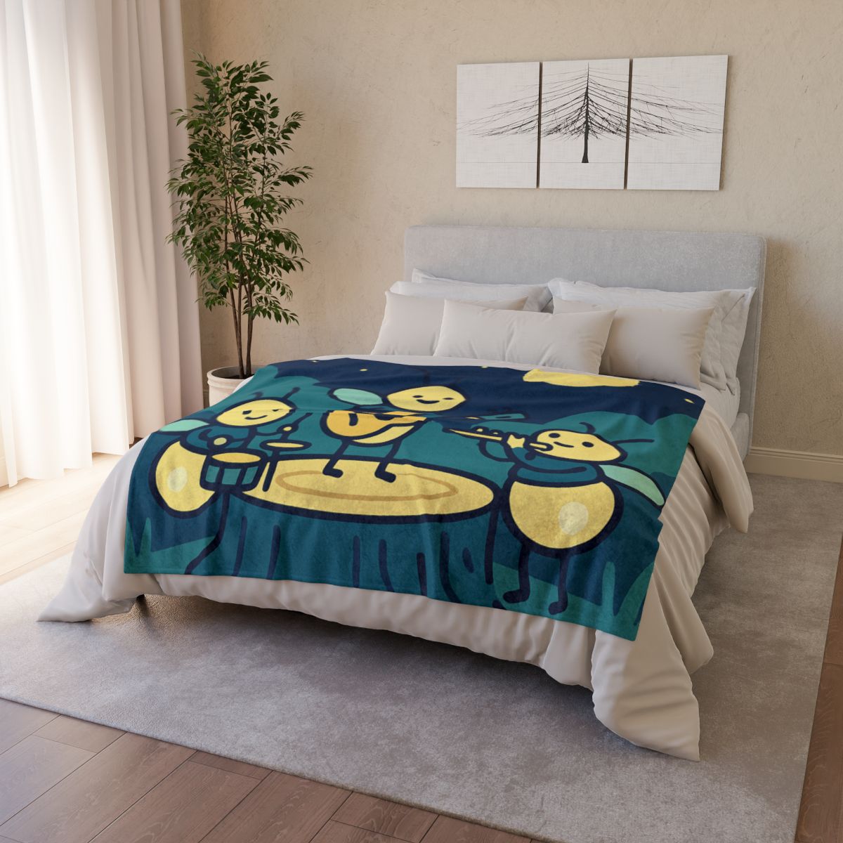 Moonlight Music Of The Firefly Band decorative home blankets