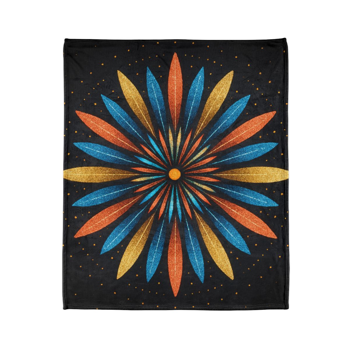 Starburst Mandala Bloom stylish throw blankets
