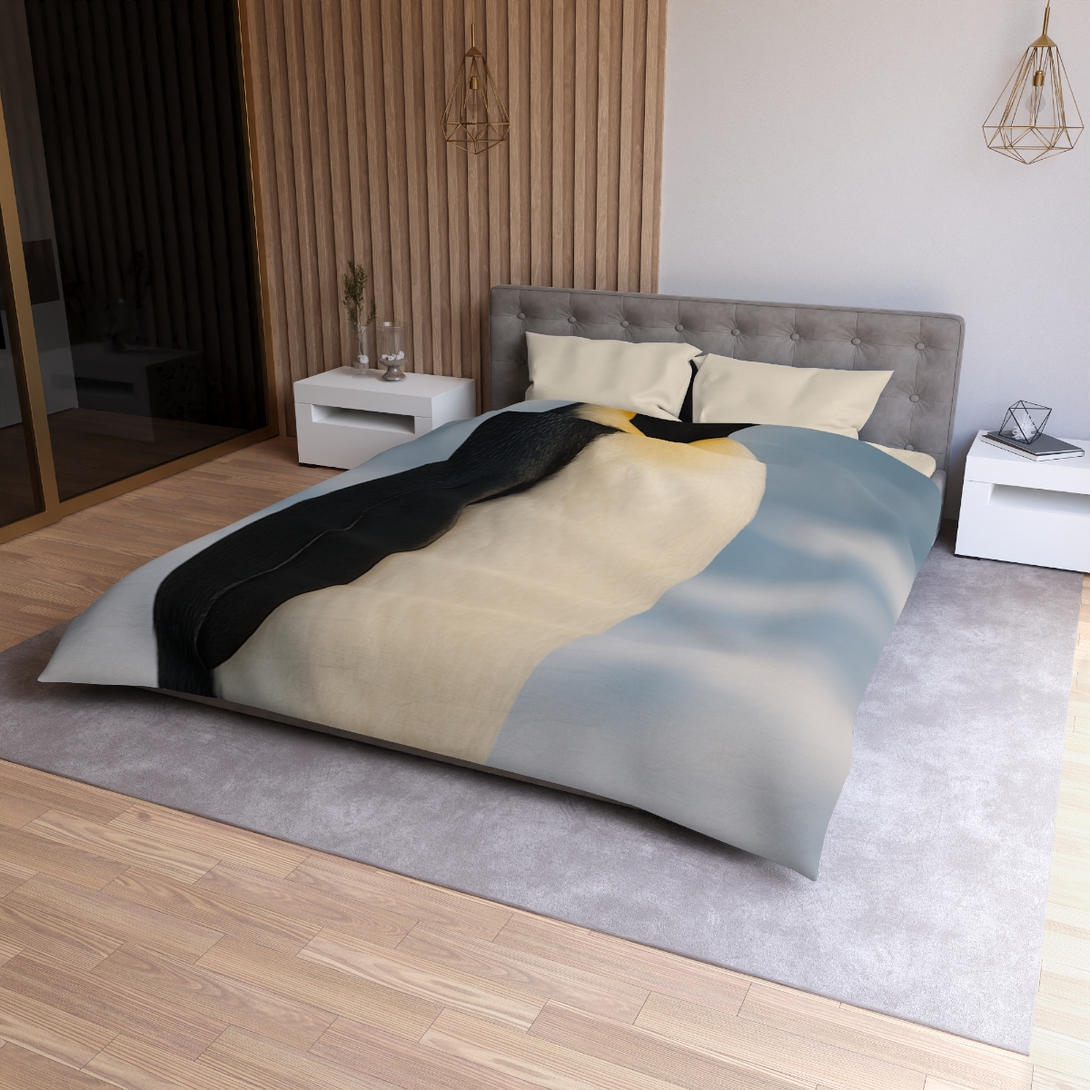 Aurora Drifter Emperor Penguin stylish duvet covers