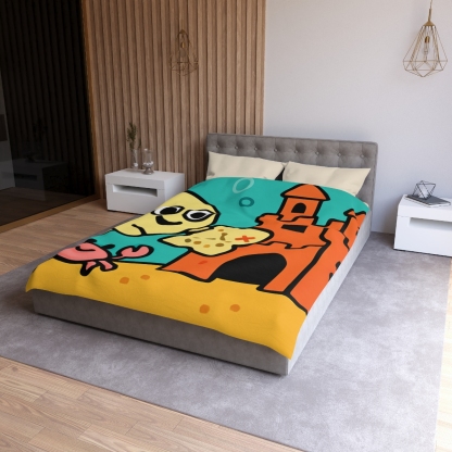 Coral Castle Map Of The Moonfish Kingdom designer printed duvets