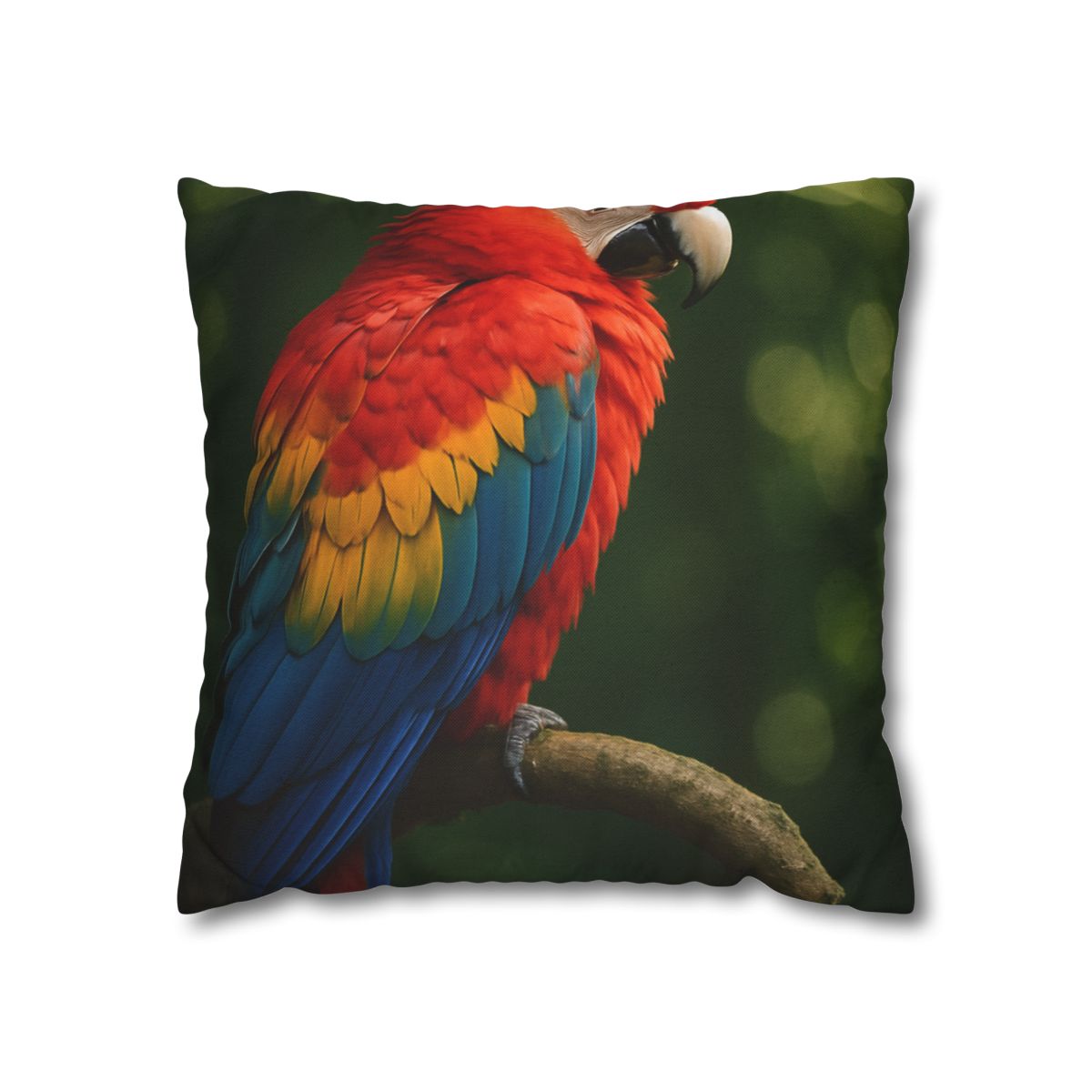 Canopy Flame Scarlet Macaw soft cotton pillow cases